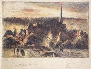 Church and farm at Eragny-sur-Epte Camille Pissarro